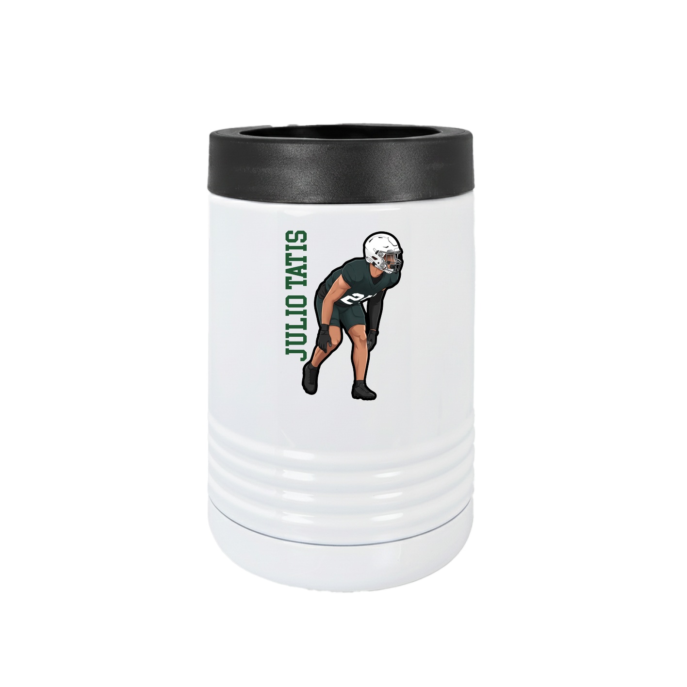 Beverage Holder — Name Vertical in White