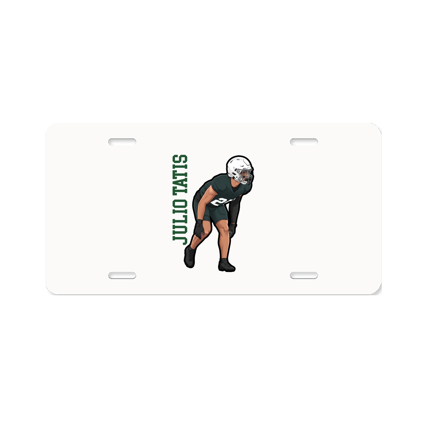 License Plate — Name Vertical in Classic