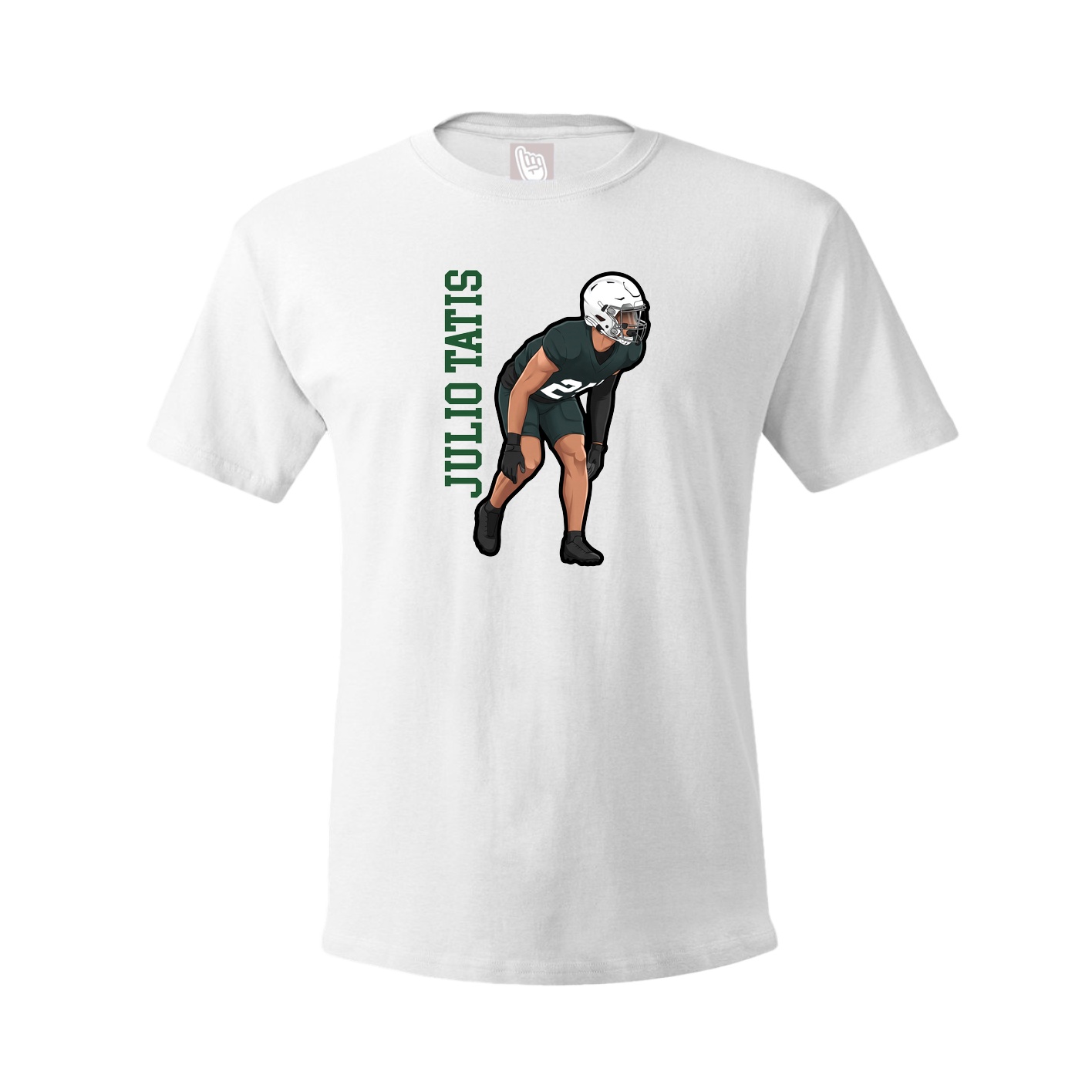 Tee — Name Vertical in White