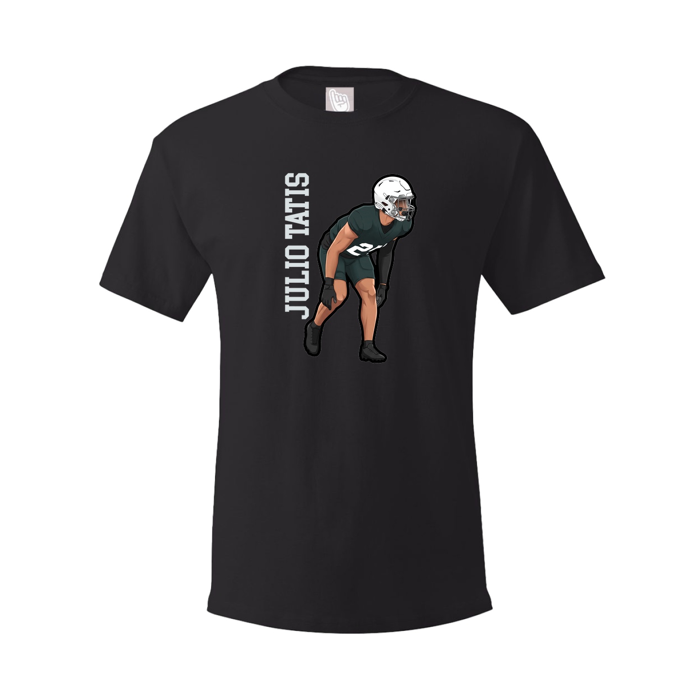 Youth Tee — Name Vertical in Black