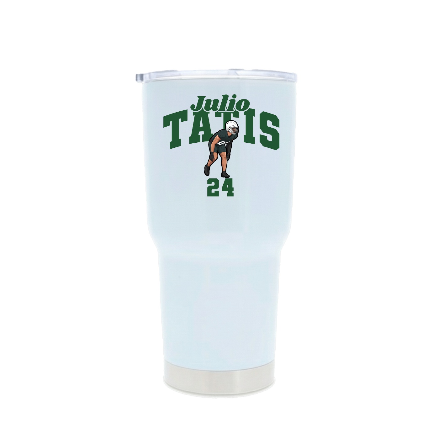 30oz Stainless Steel Tumbler — Signature Arch in White