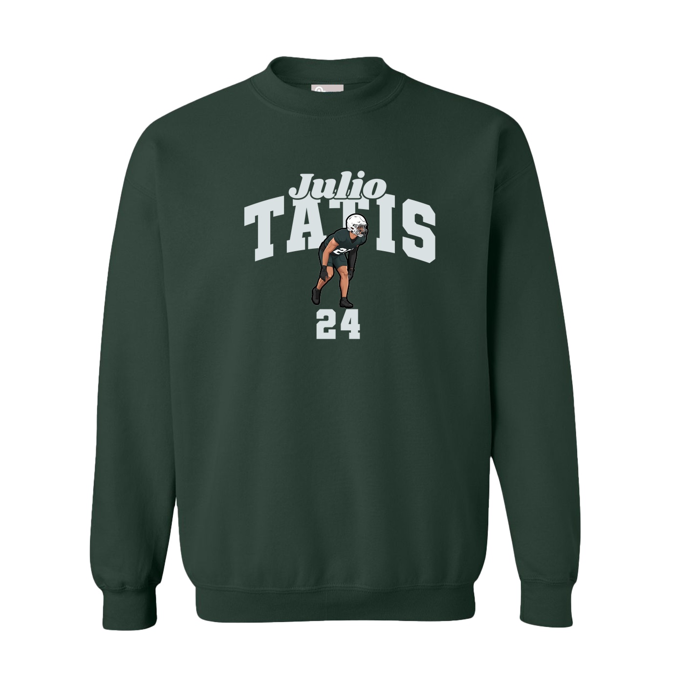 Fleece Crew — Signature Arch in Green