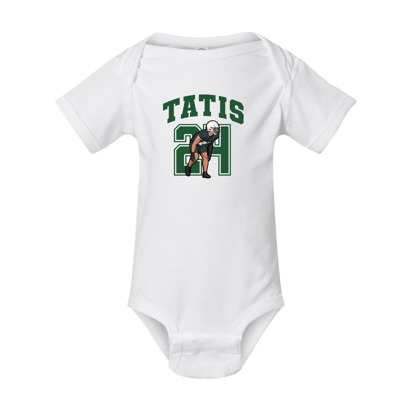 Baby Onesie — Number in White