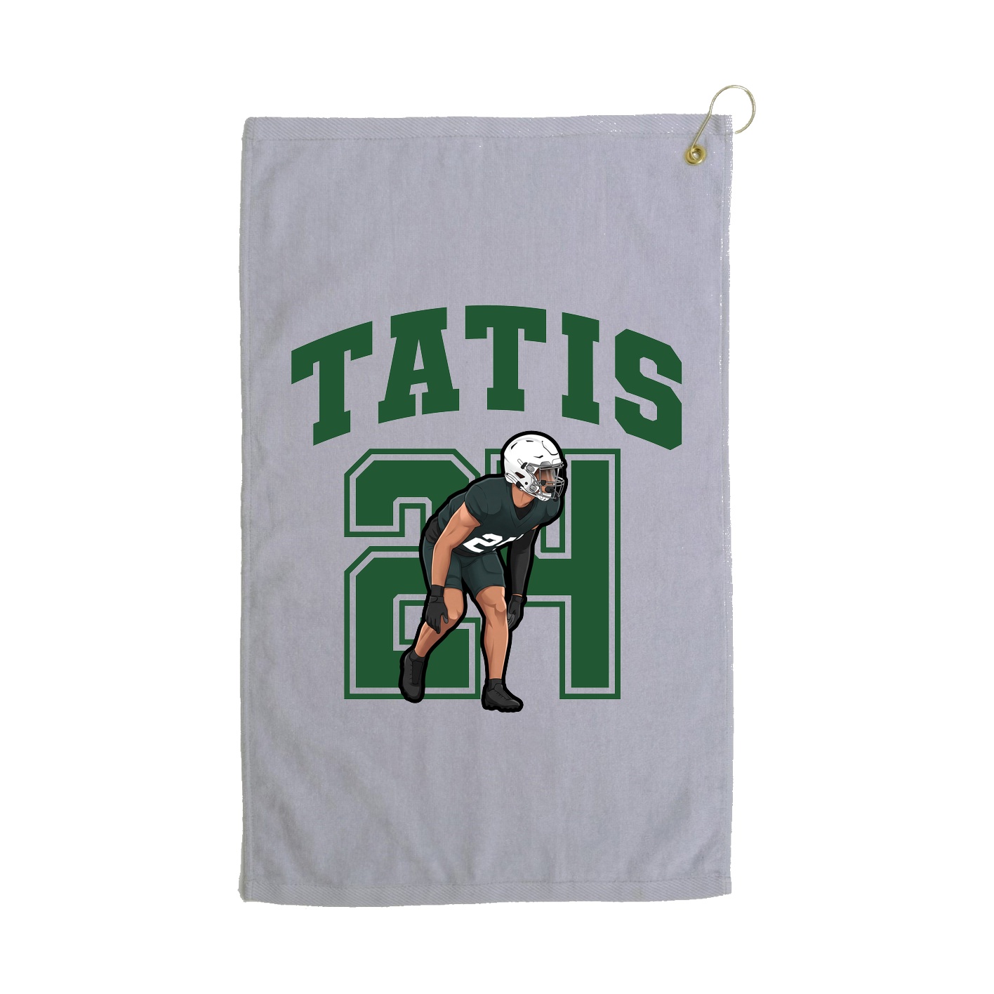 Golf Towel — Number in Grey