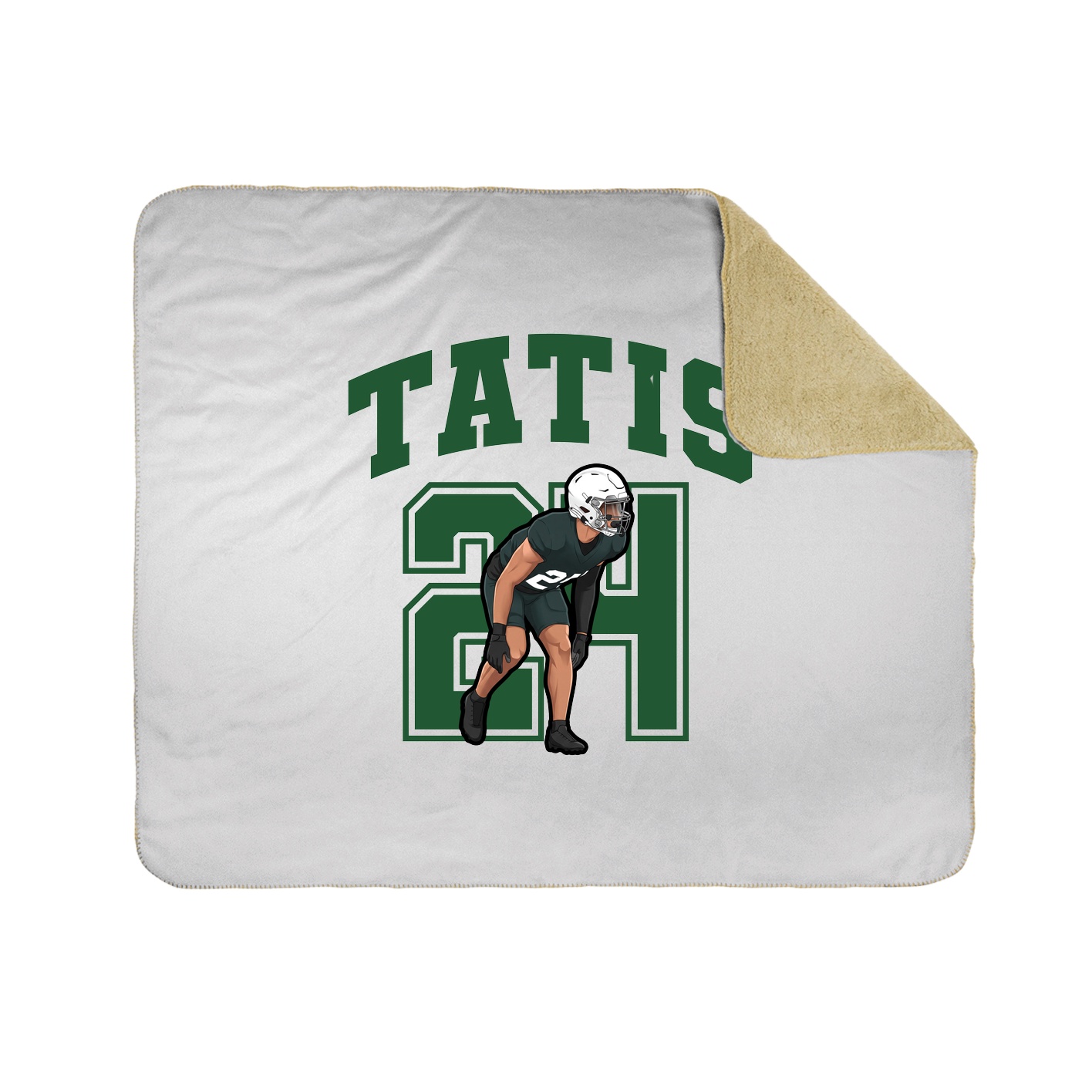 Throw Blanket — Number in White