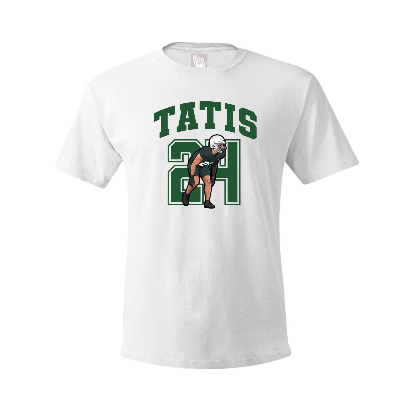 Youth Tee — Number in White