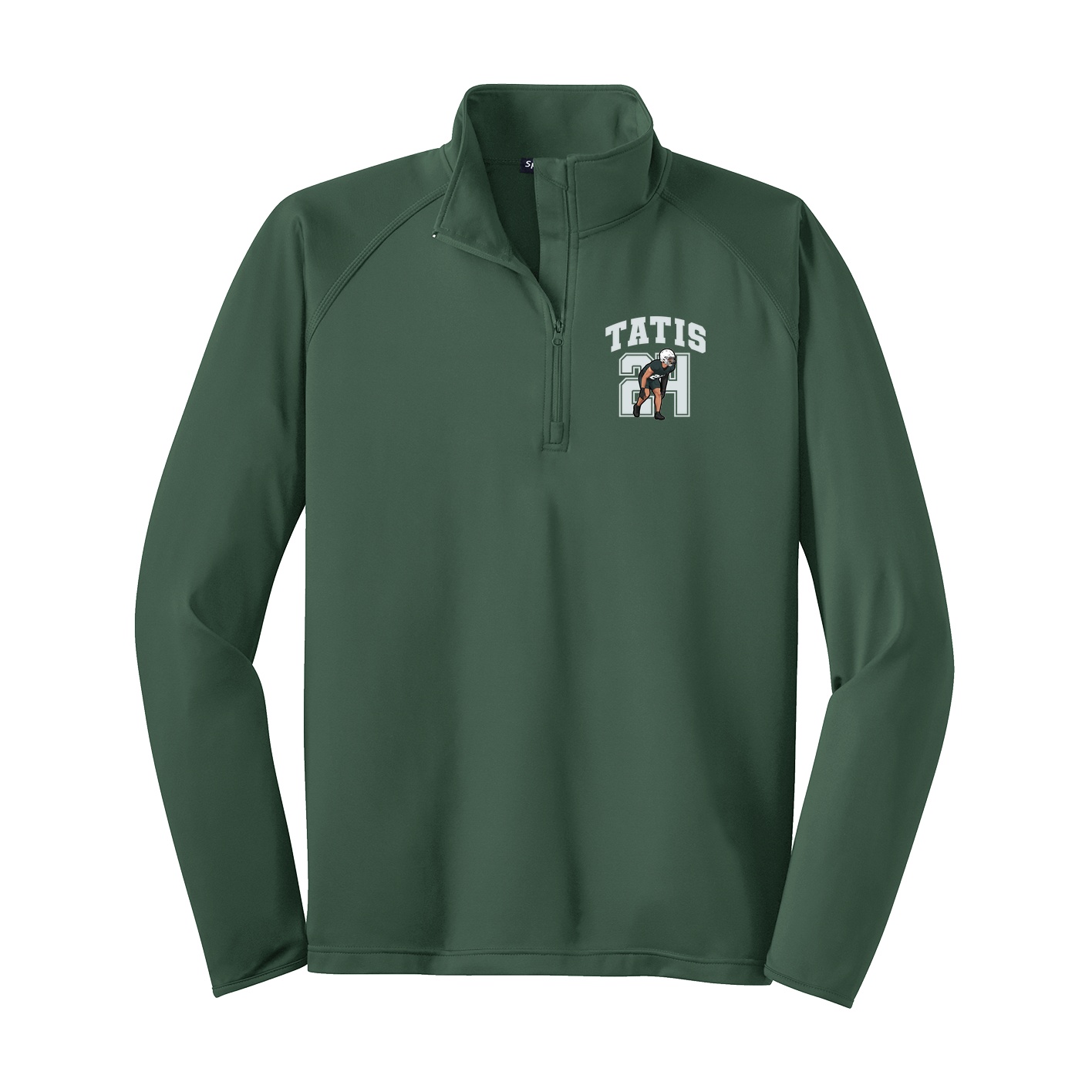 Q-Zip Pullover — Number in Green