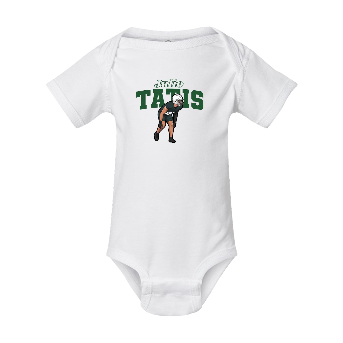 Baby Onesie — Name Arch in White