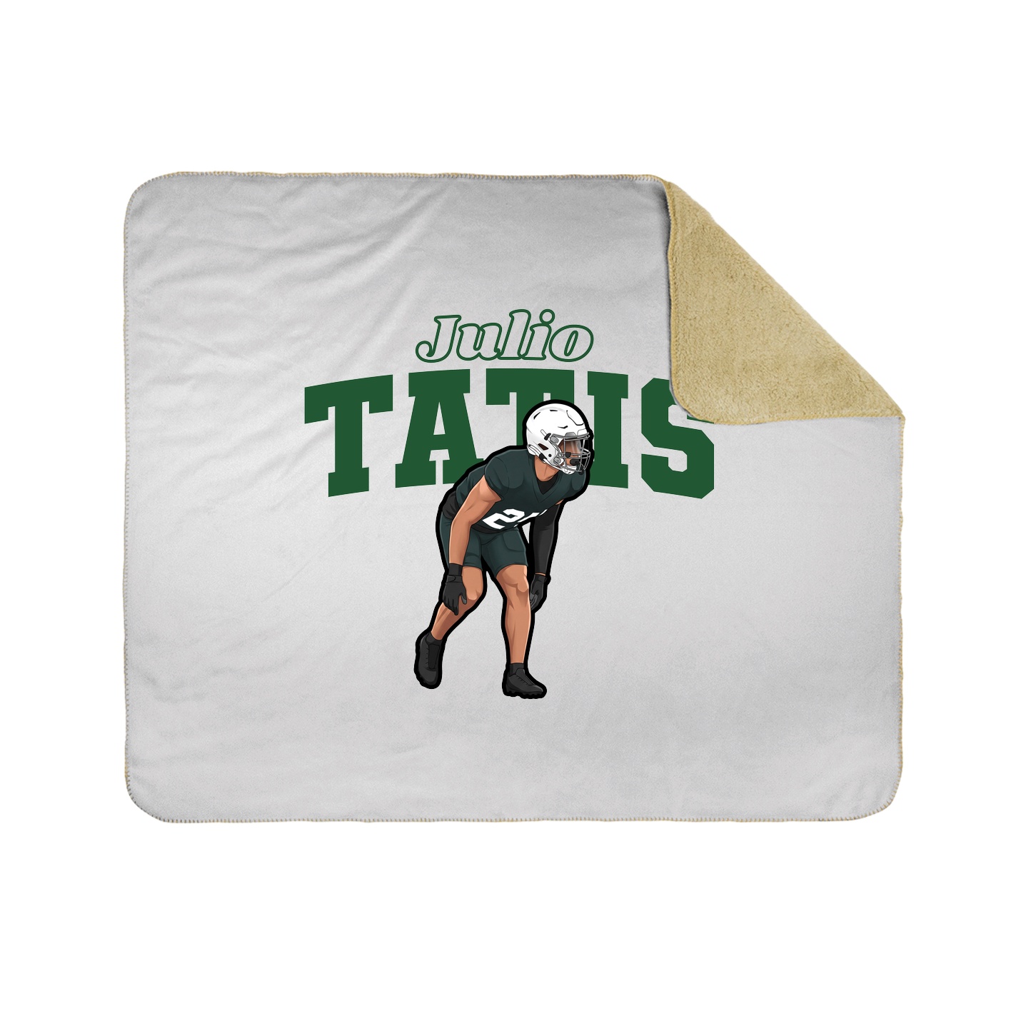 Throw Blanket — Name Arch in White