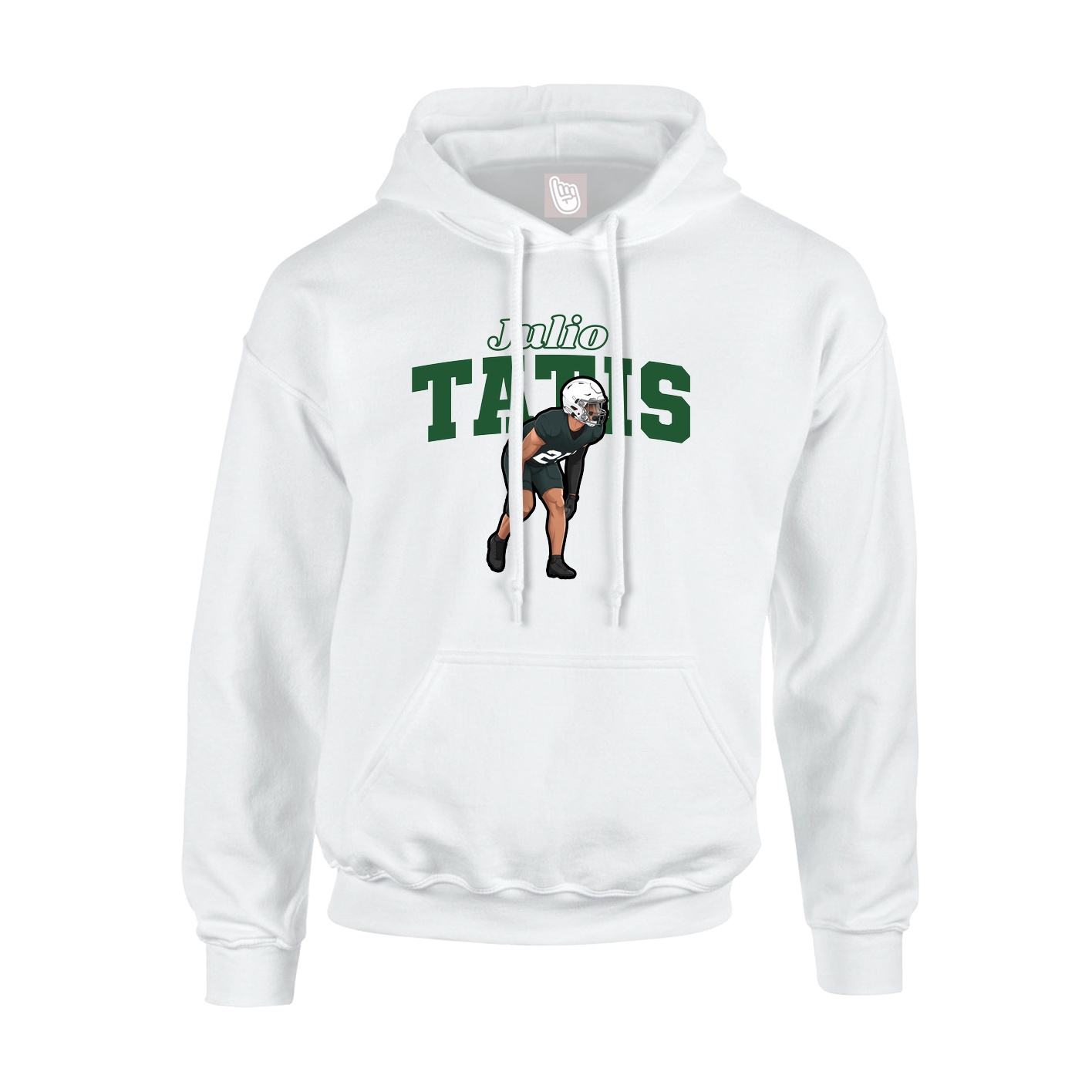 Hoodie — Name Arch in White