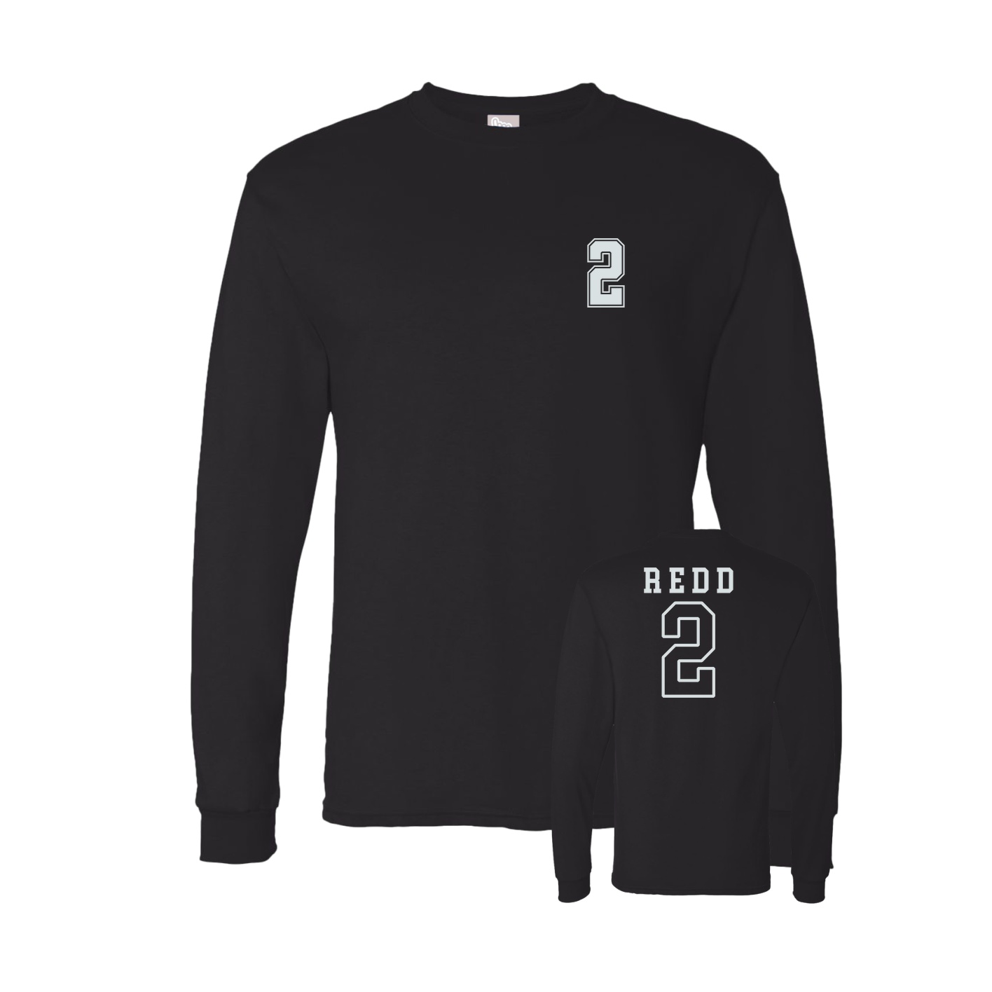 Long Sleeve Tee — Chest Back in Black
