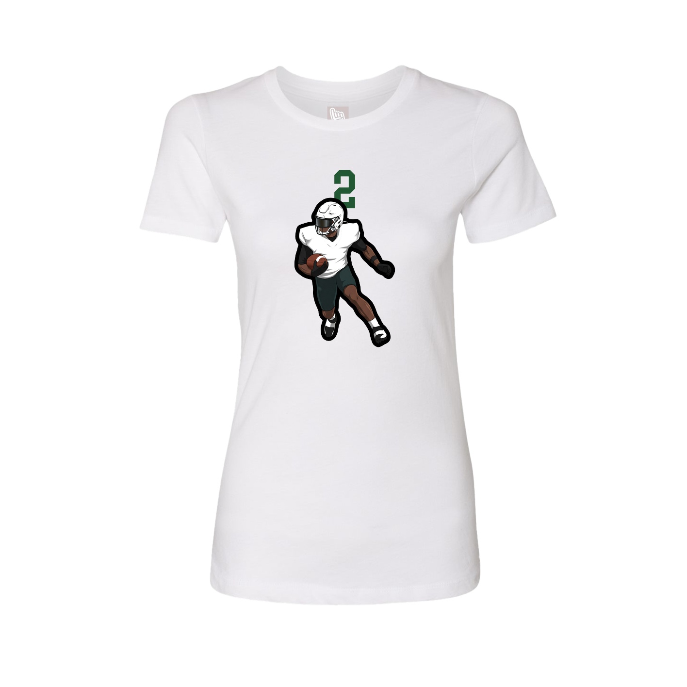 Fitted Women's Tee — Number Top in White