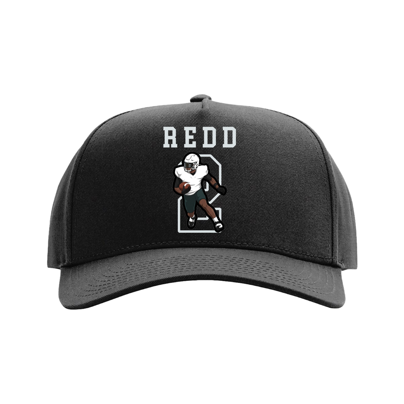 Full Fabric Five-Panel Champ Cap — Shirsey in Black