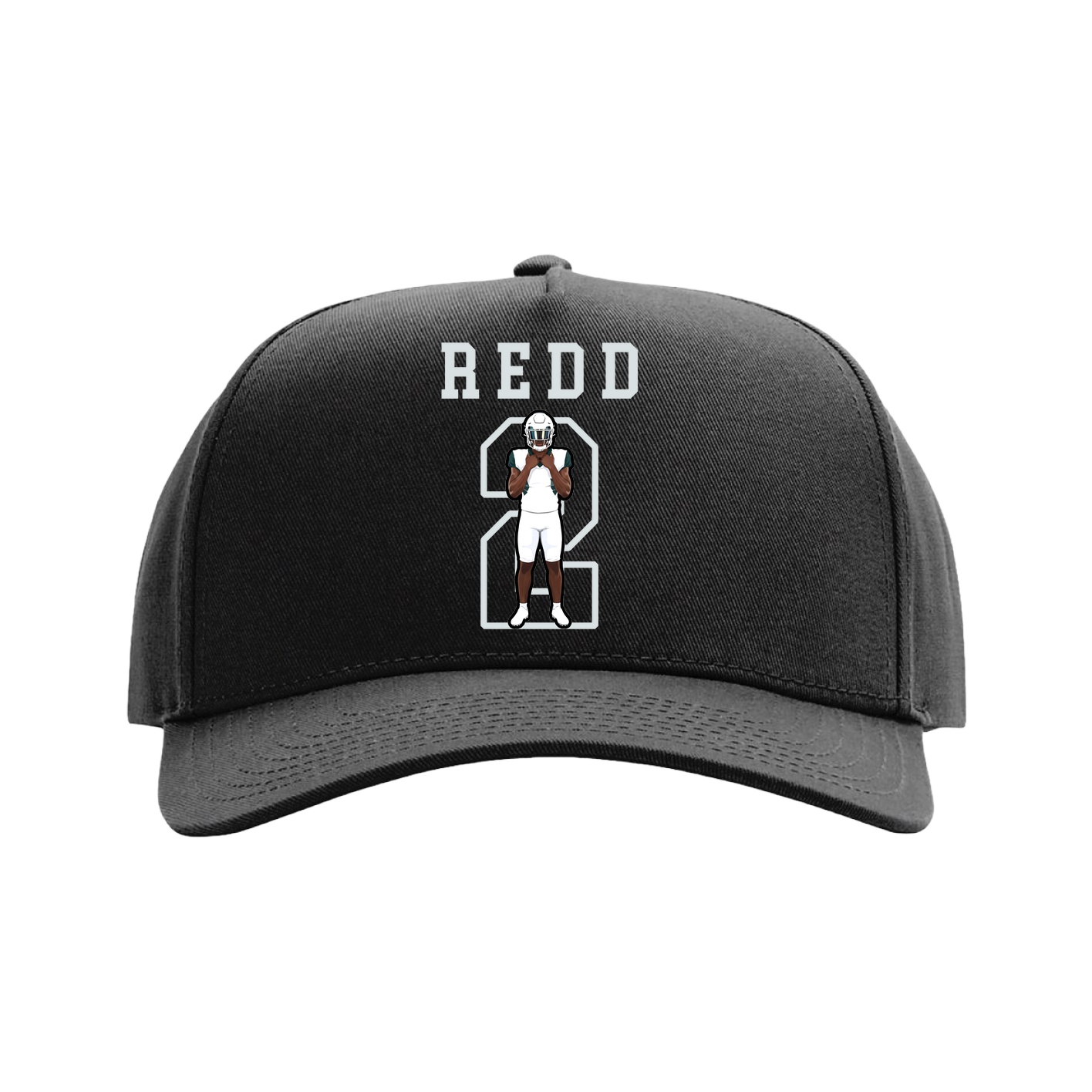 Full Fabric Five-Panel Champ Cap — Shirsey in Black