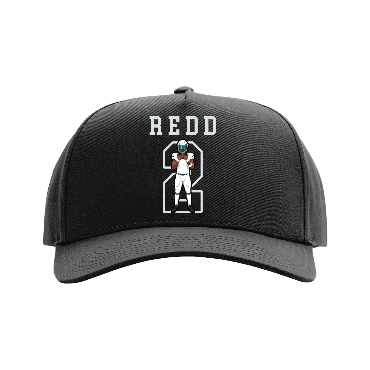 Full Fabric Five-Panel Champ Cap — Shirsey in Black