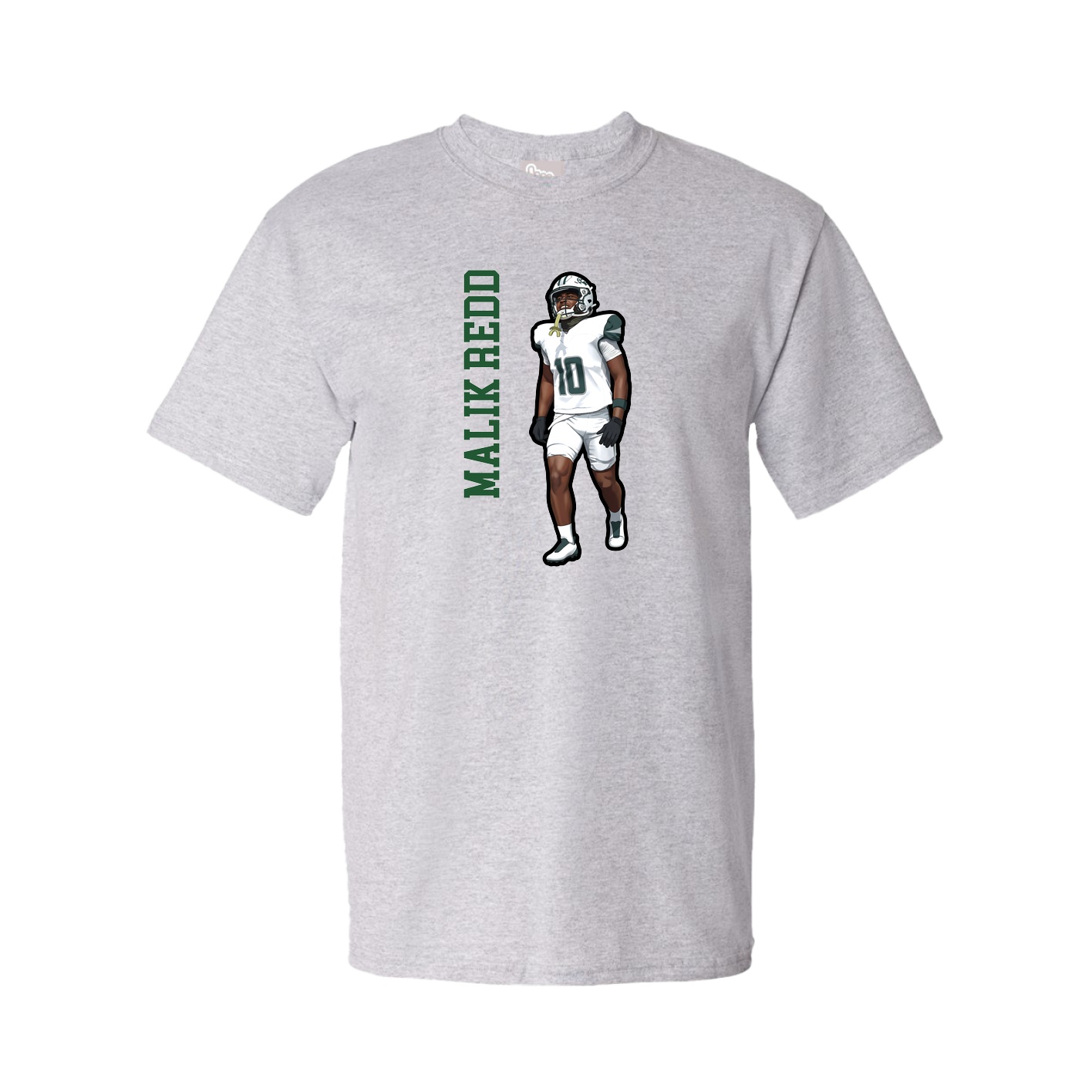 Tee — Name Vertical in Grey