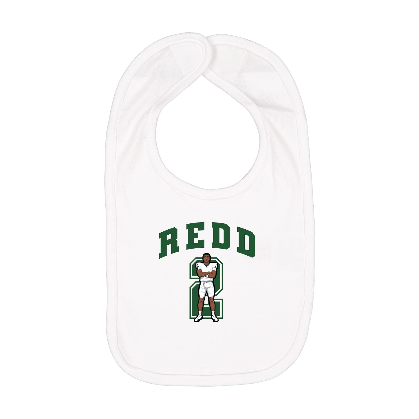 Infant Bib — Number in White