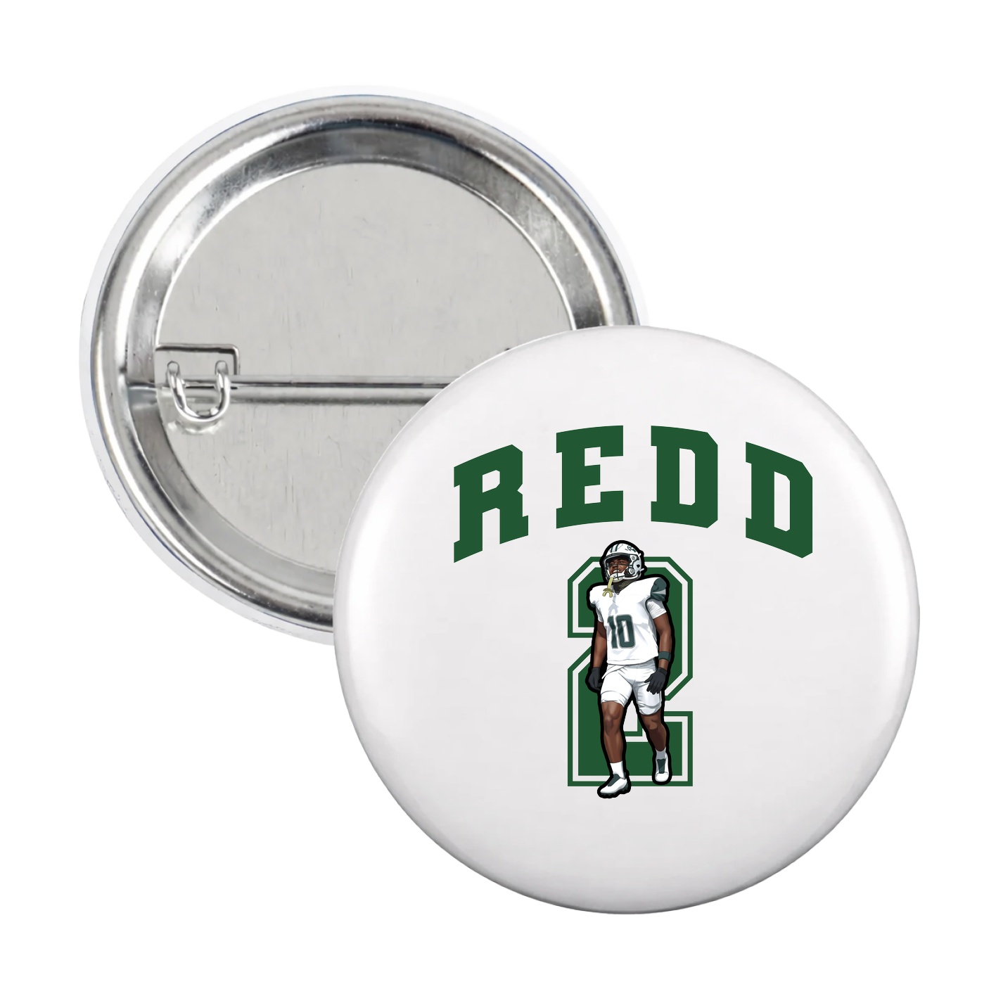Game Day Button — Number in White