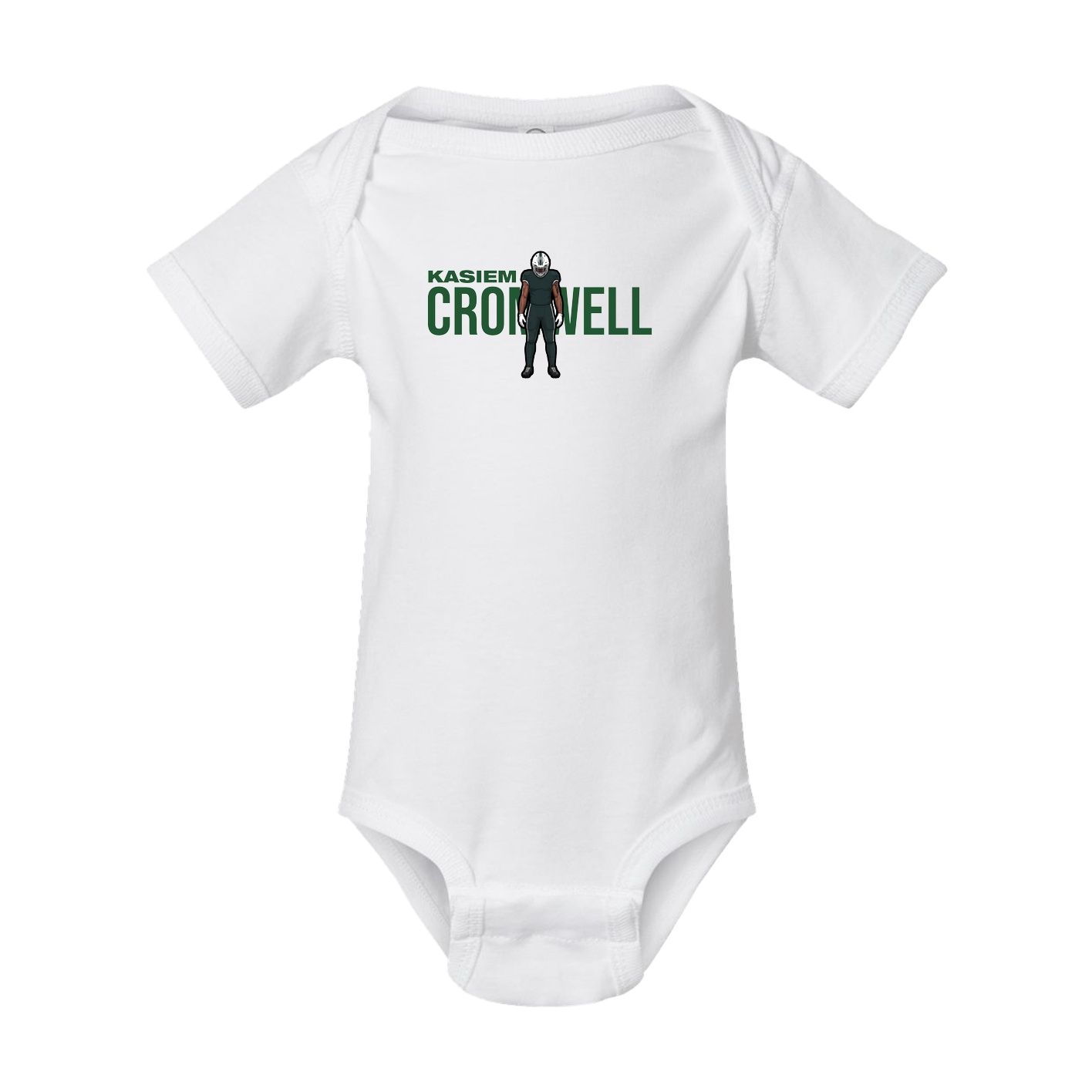 Baby Onesie — Player Name in White