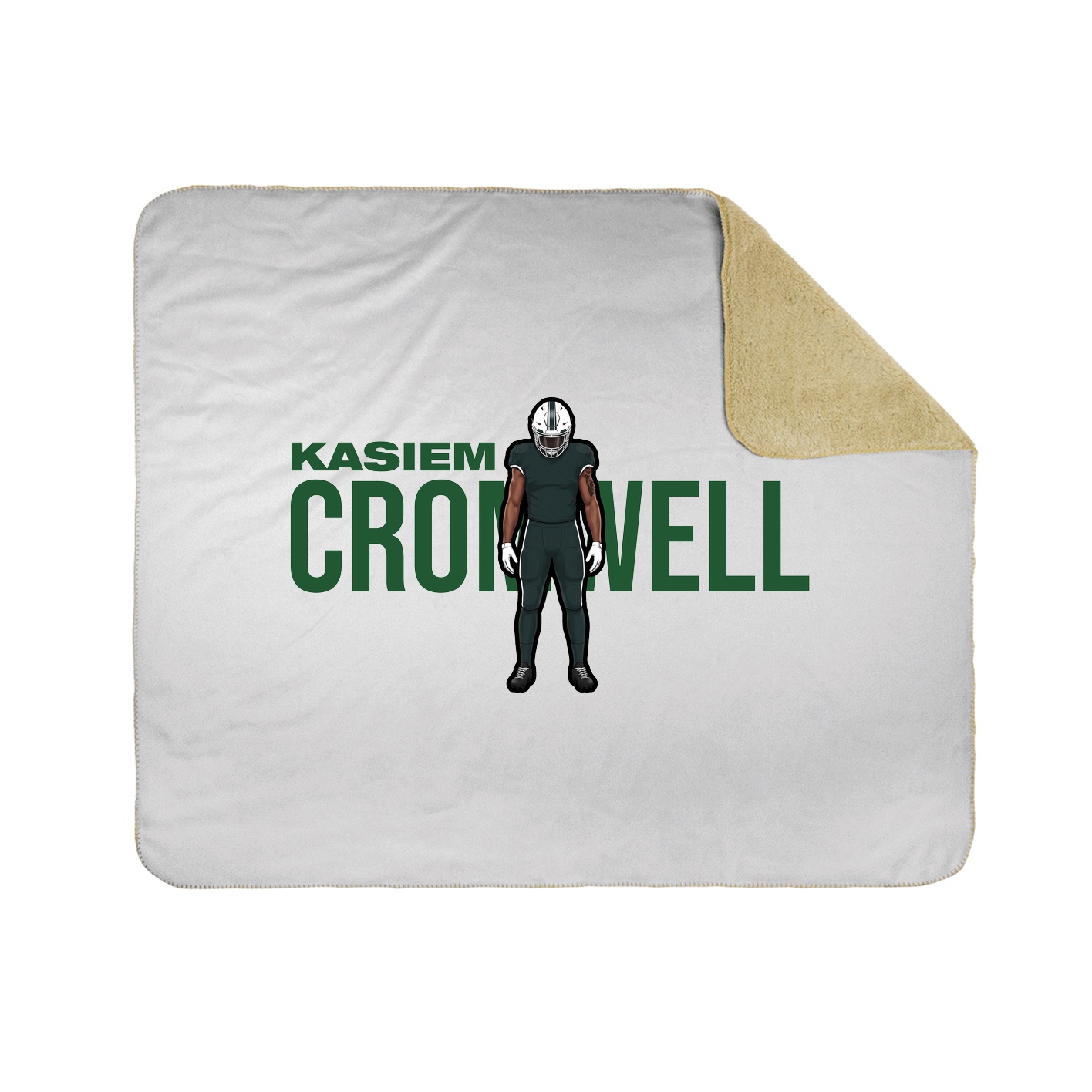 Throw Blanket — Player Name in White
