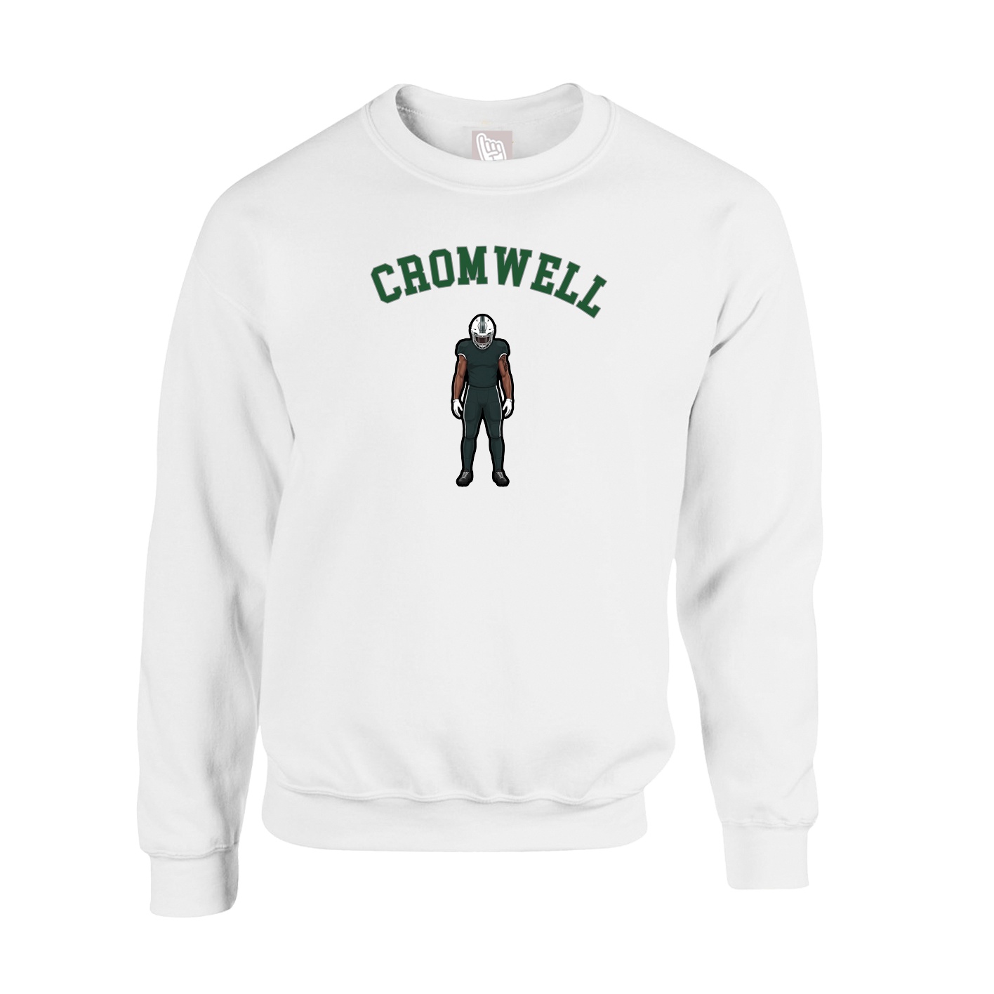 Fleece Crew — Shirsey Arch in White