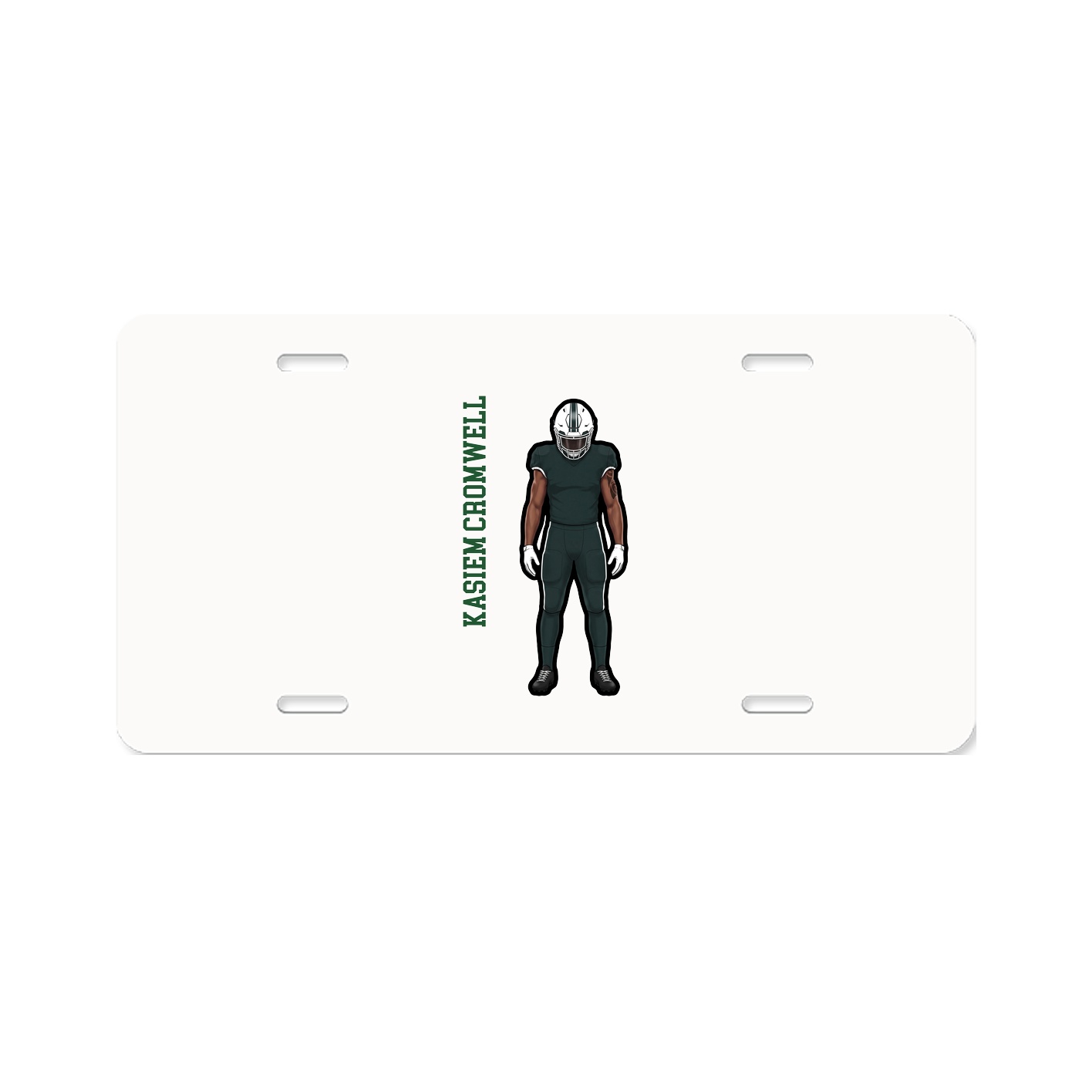 License Plate — Name Vertical in Classic