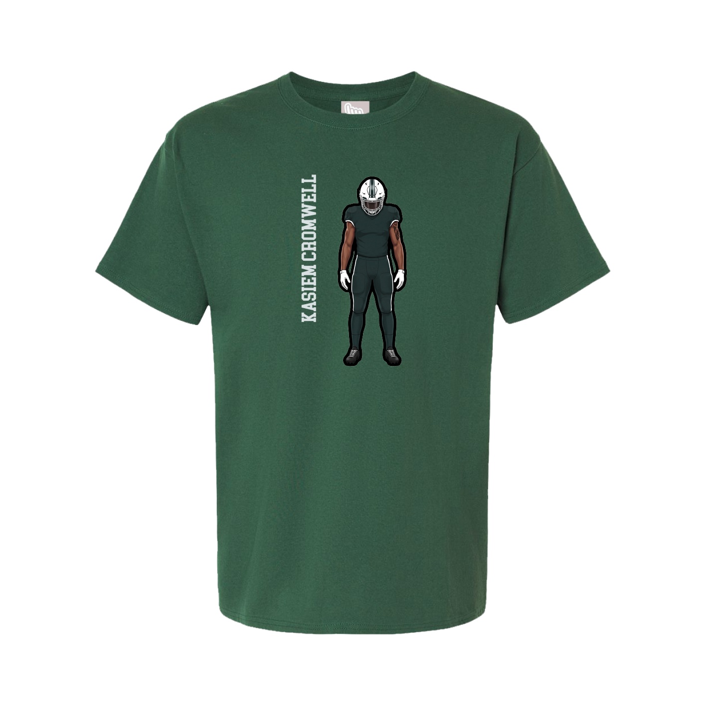 Youth Tee — Name Vertical in Green