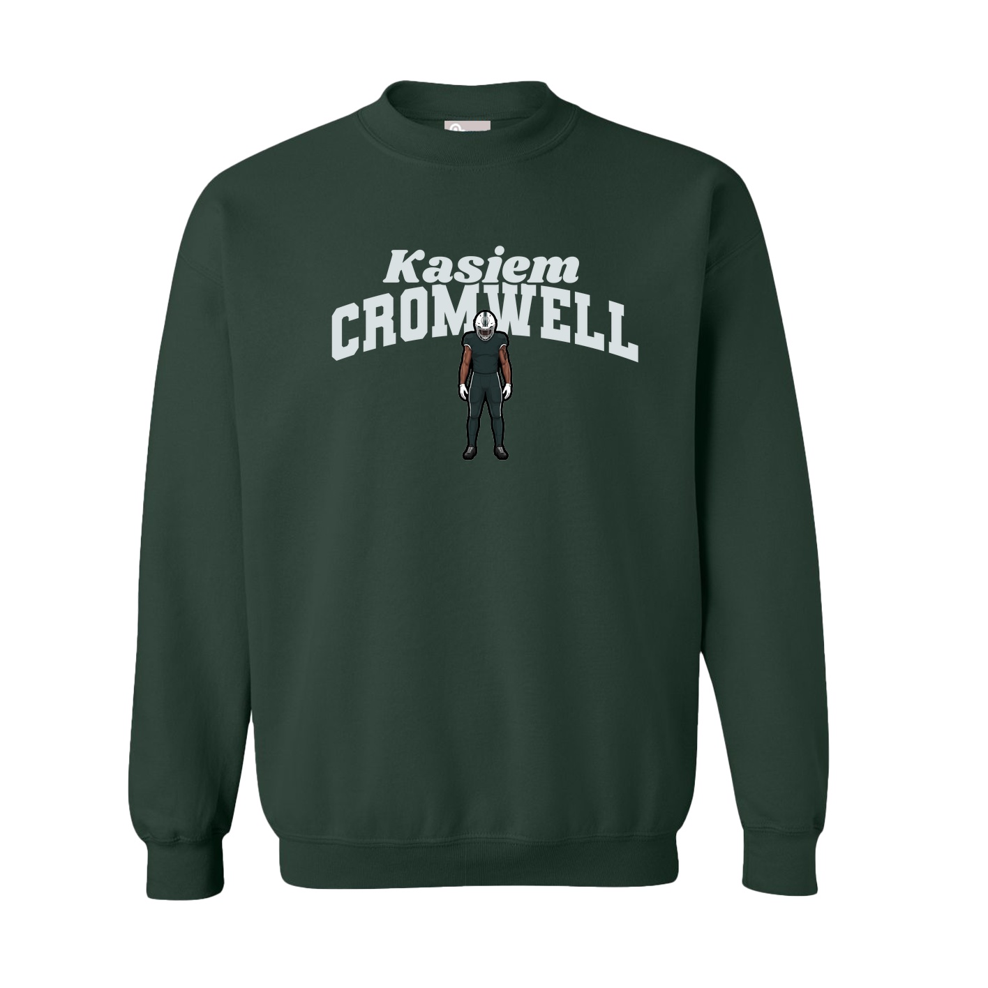 Fleece Crew — Signature Arch in Green