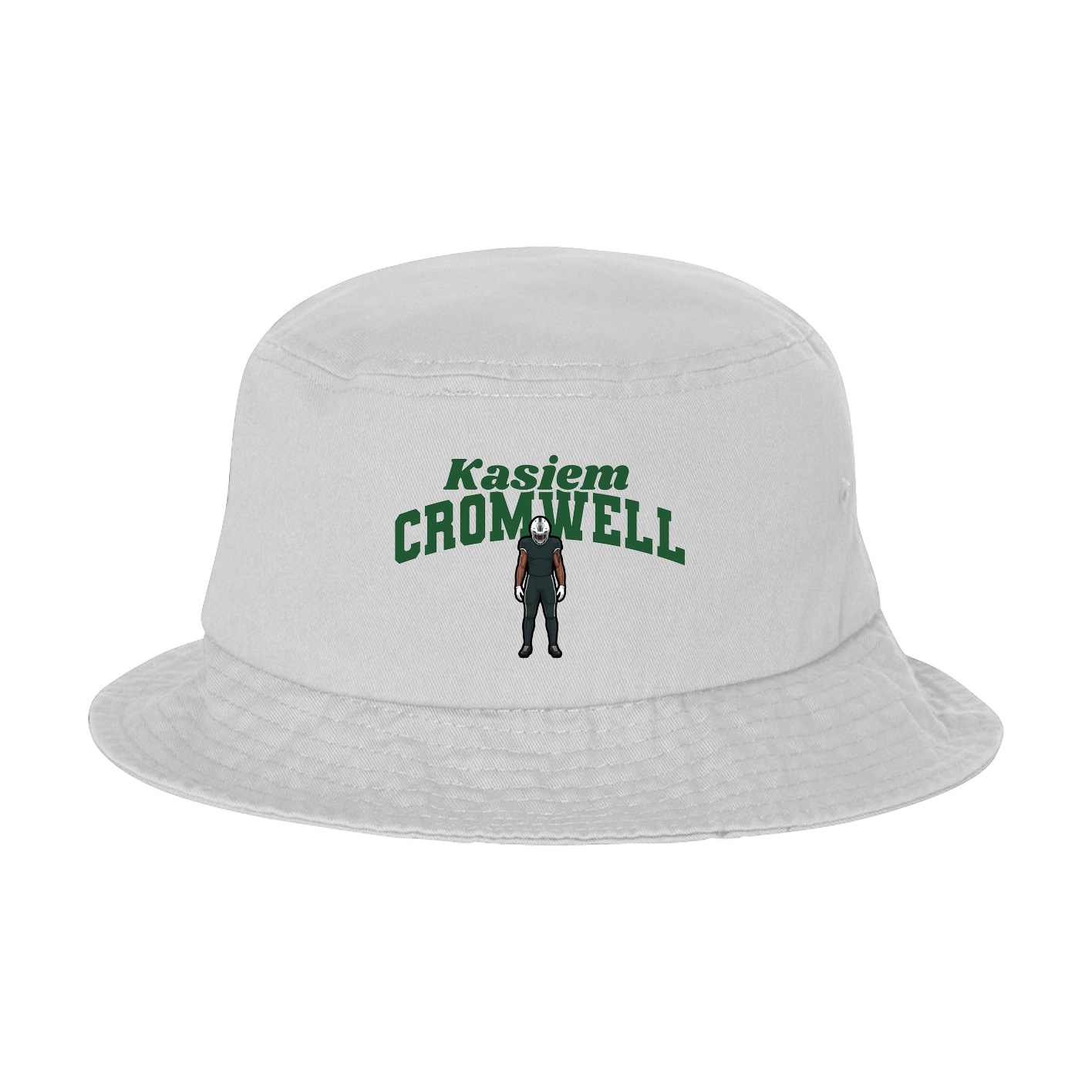 Bucket Cap — Signature Arch in White