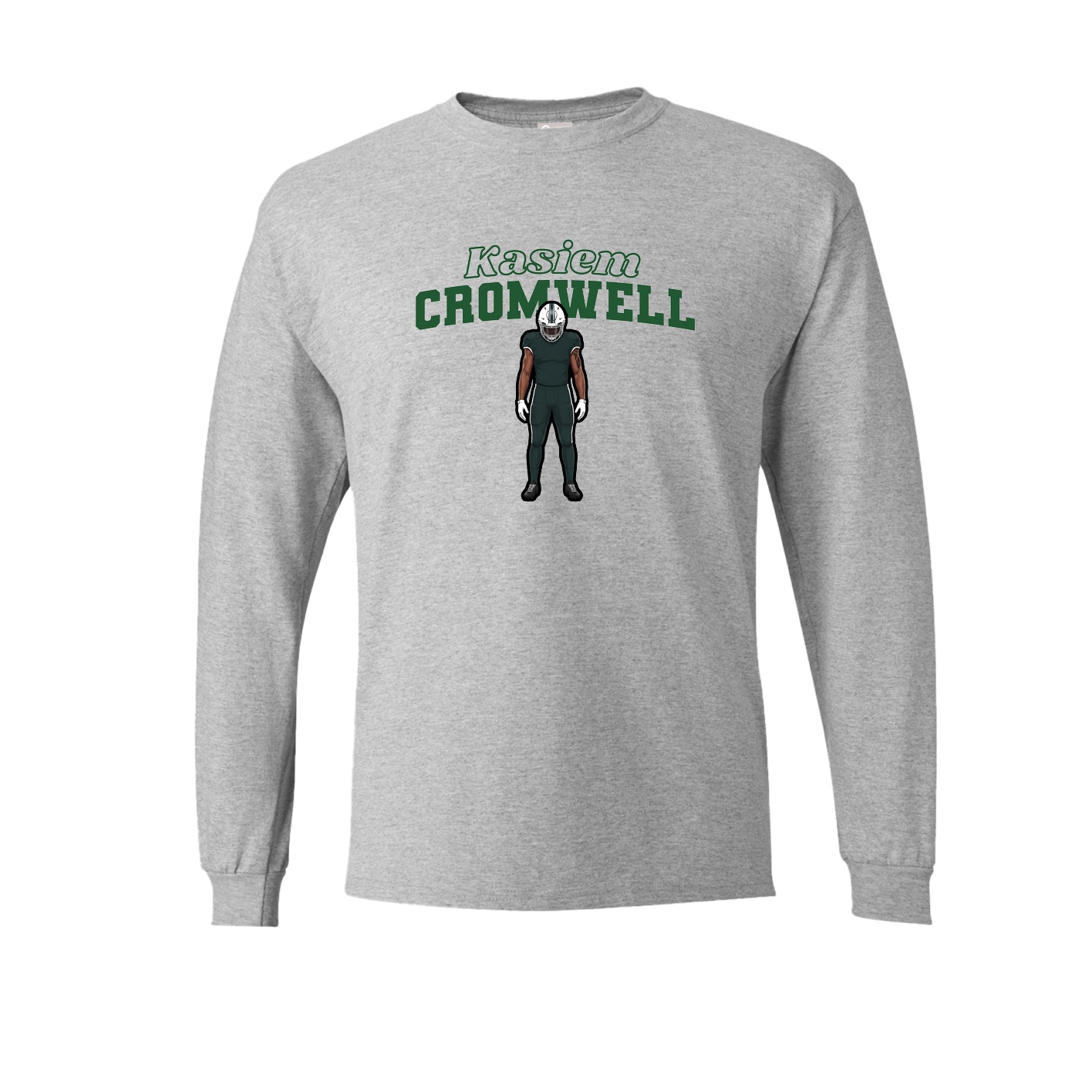 Long Sleeve Tee — Name Arch in Grey