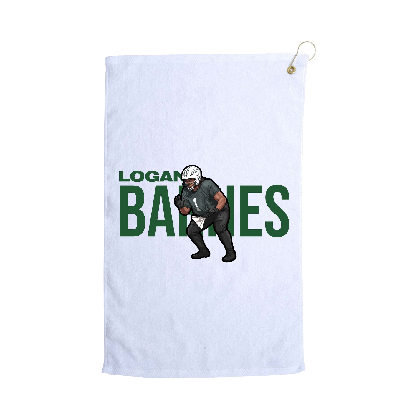 Golf Towel — Player Name in White