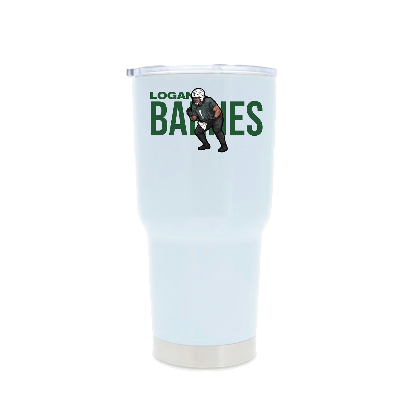 30oz Stainless Steel Tumbler — Player Name in White