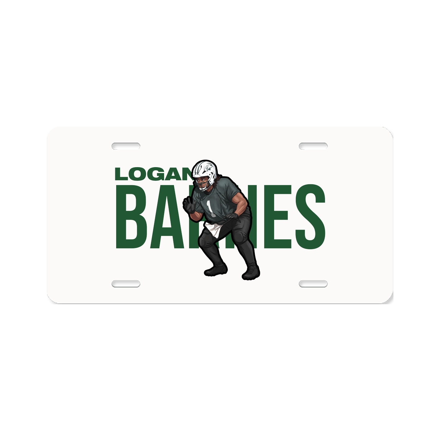 License Plate — Player Name in Classic