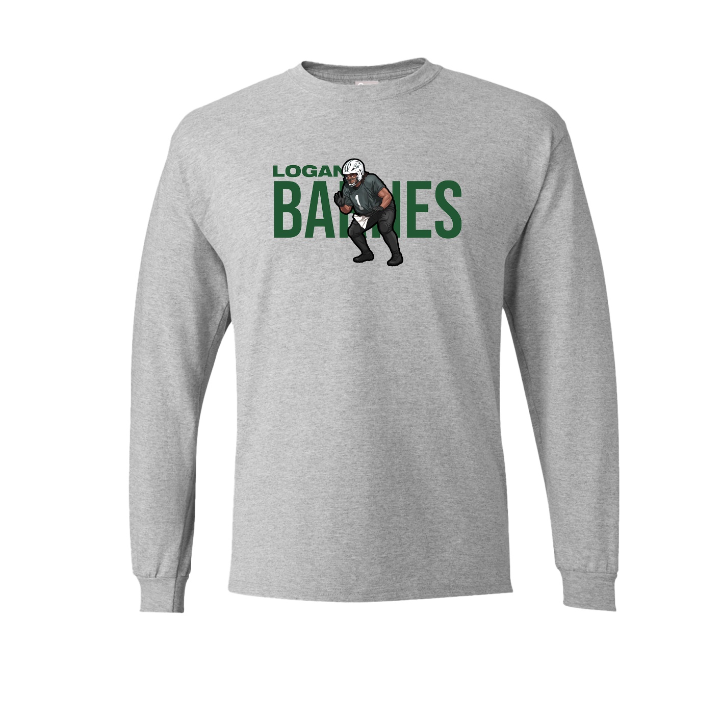 Long Sleeve Tee — Player Name in Grey