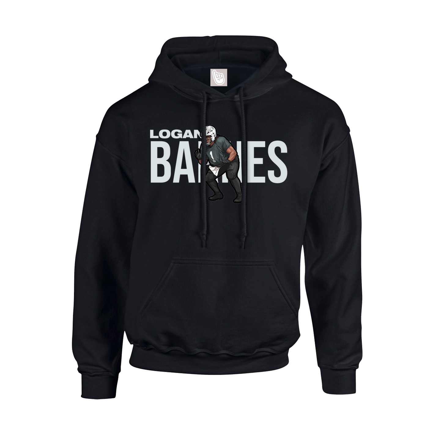Hoodie — Player Name in Black