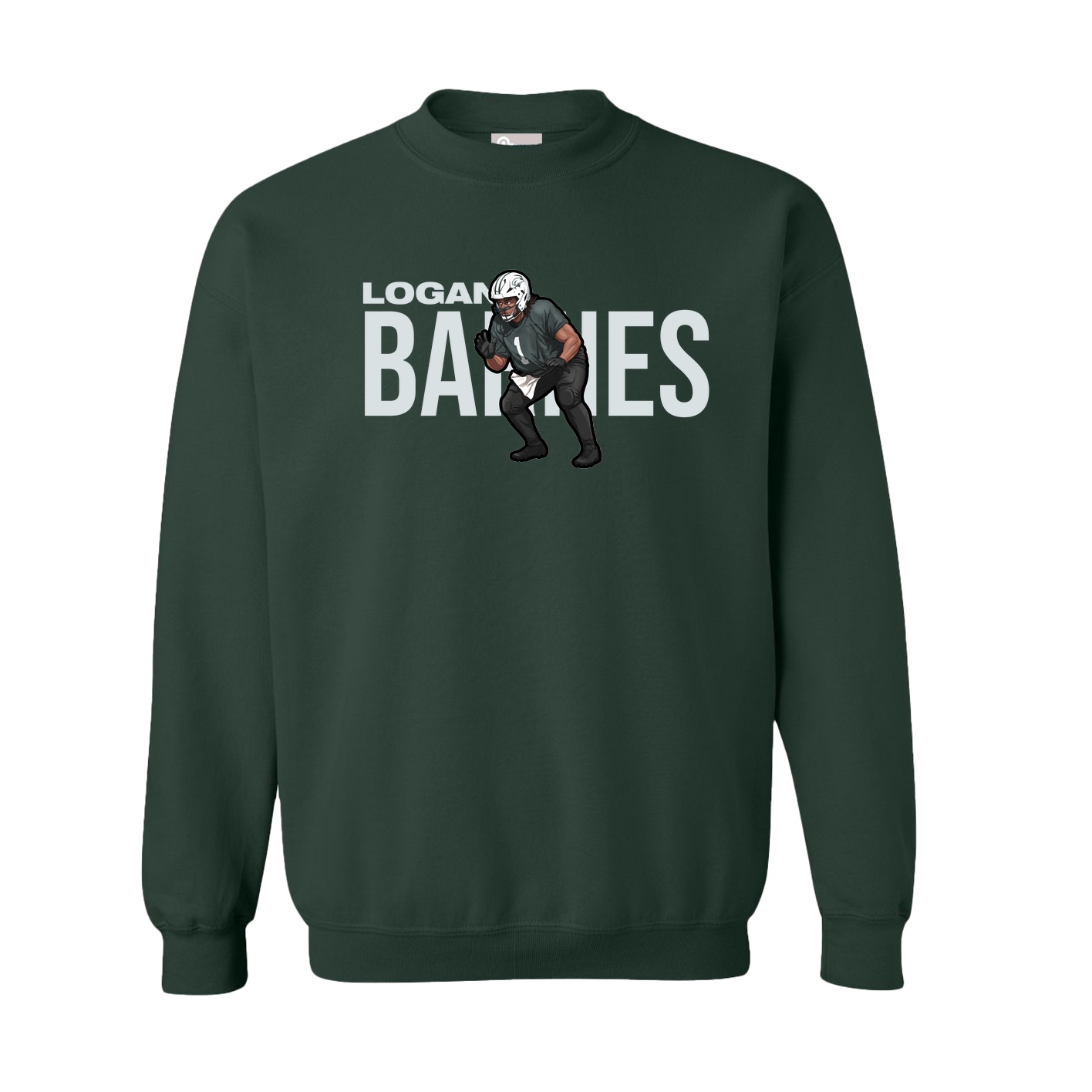 Fleece Crew — Player Name in Green