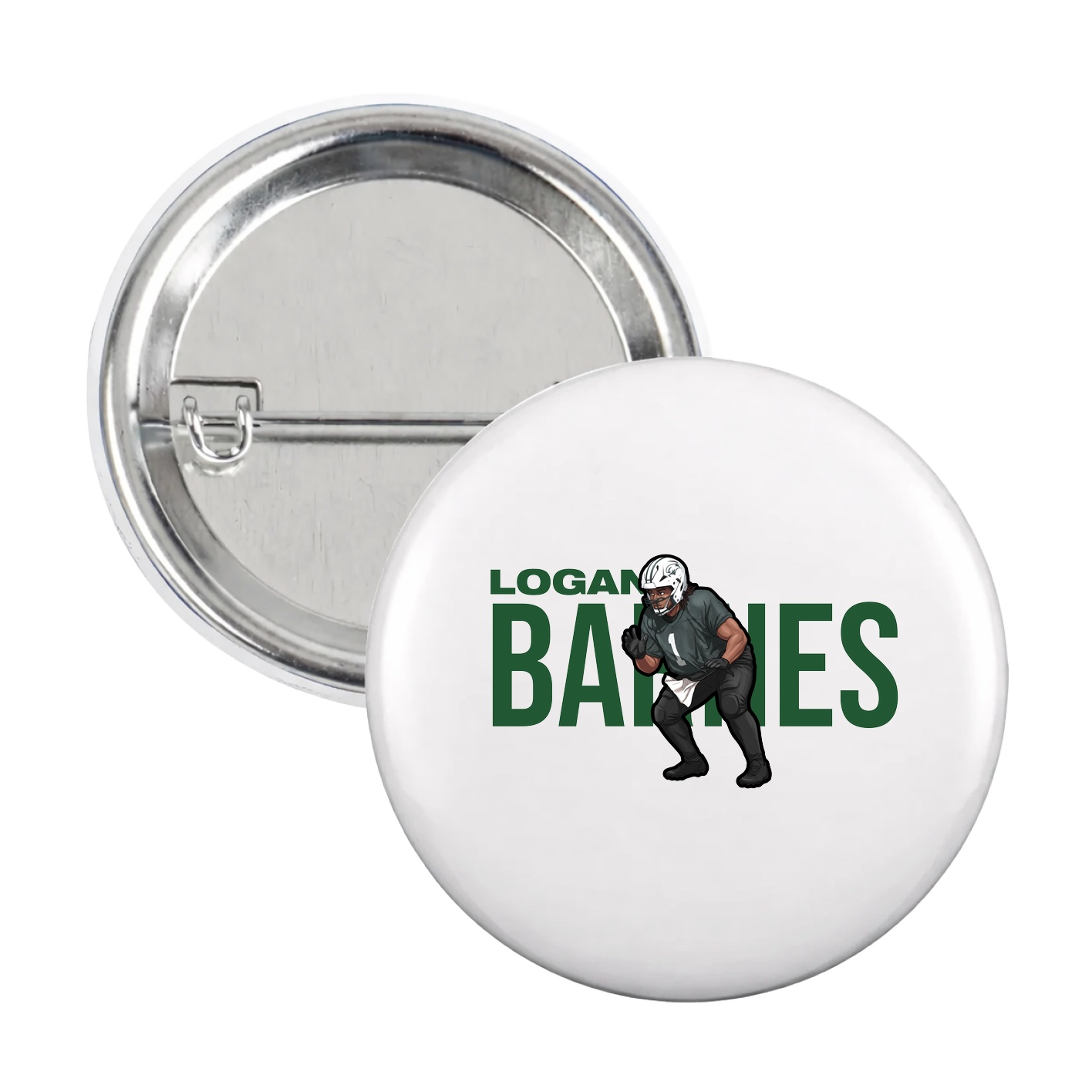 Game Day Button — Player Name in White