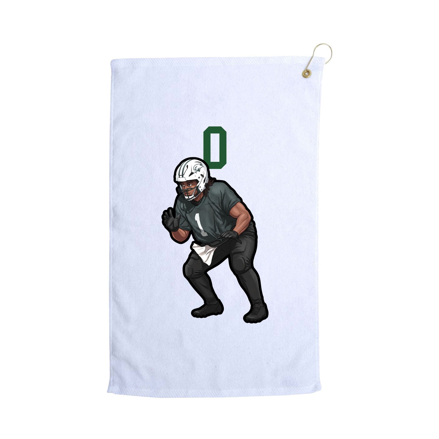Golf Towel — Number Top in White