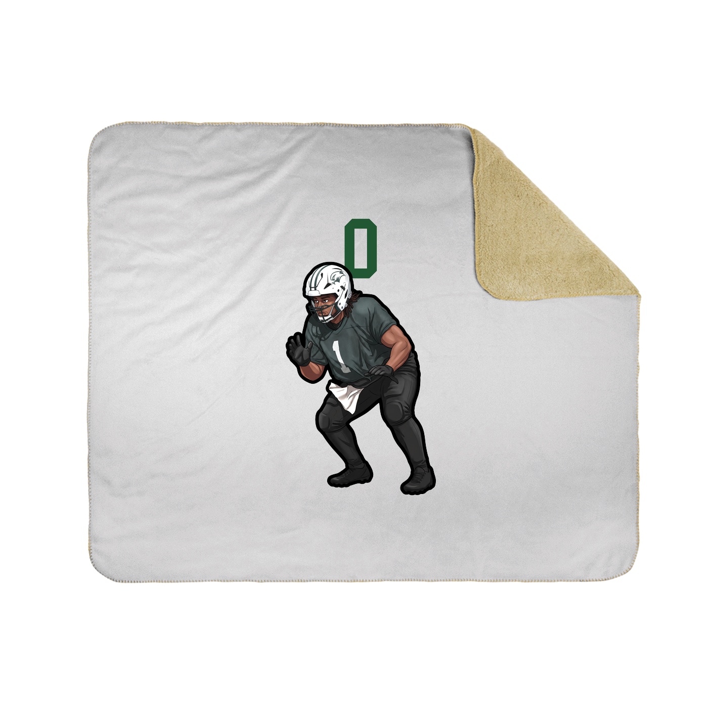 Throw Blanket — Number Top in White