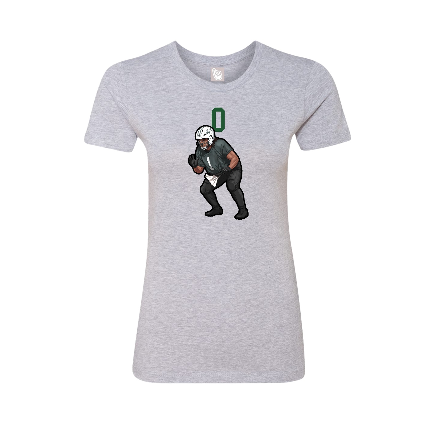 Fitted Women's Tee — Number Top in Grey