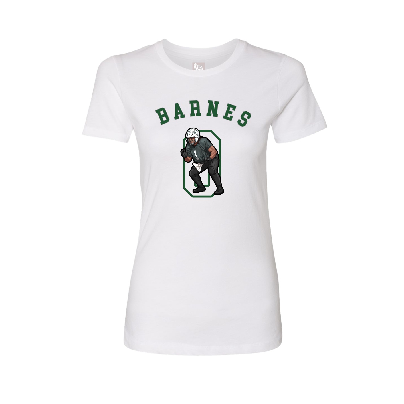 Fitted Women's Tee — Shirsey Arch in White