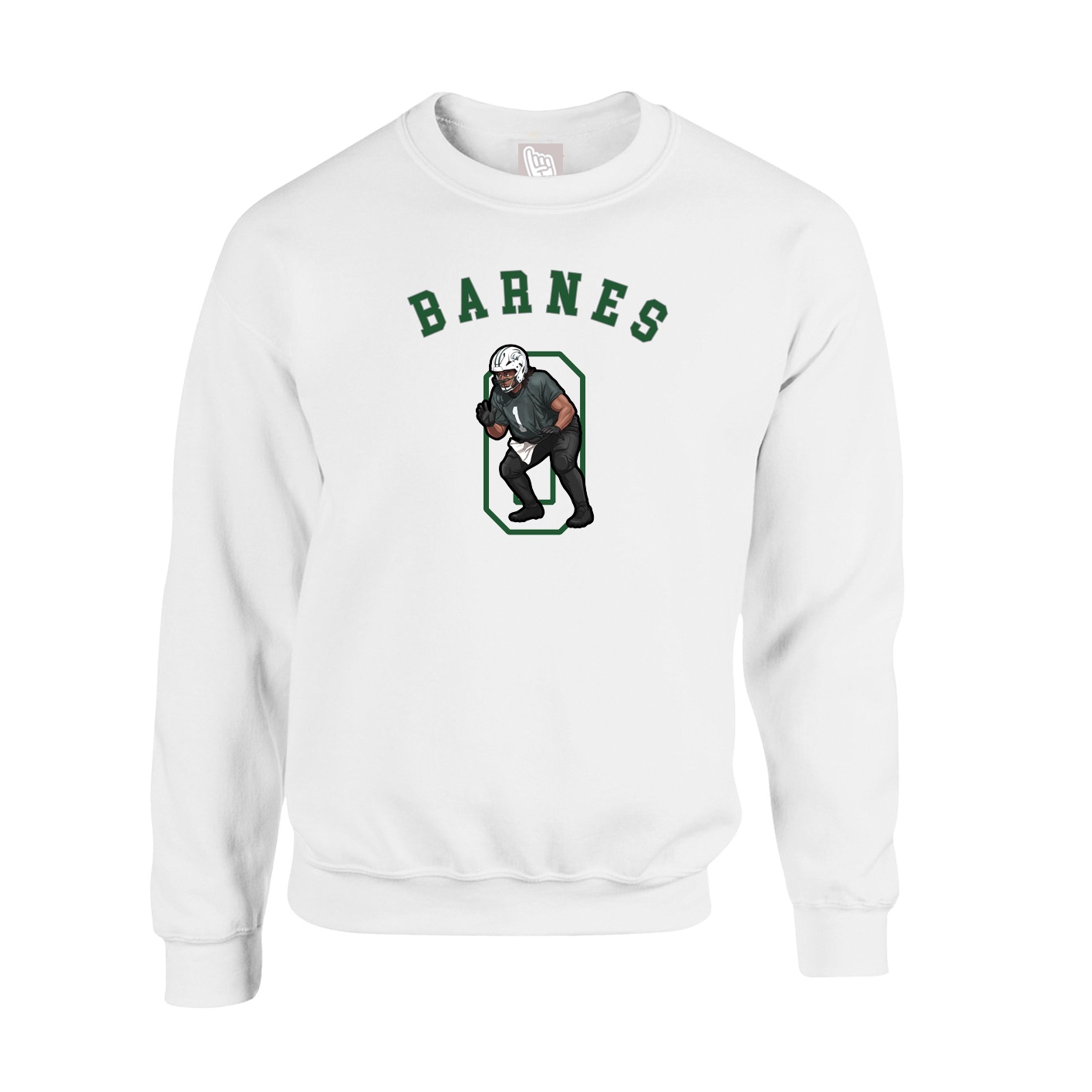 Fleece Crew — Shirsey Arch in White