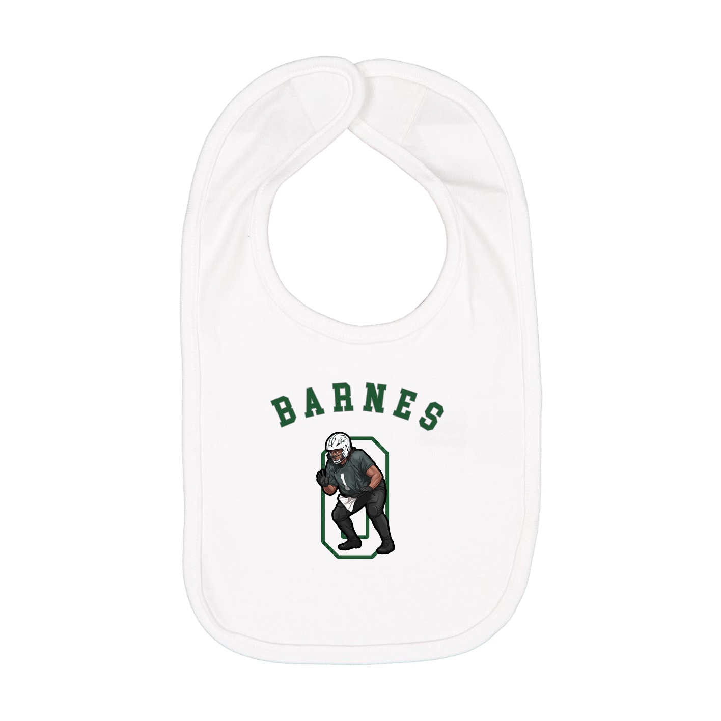 Infant Bib — Shirsey Arch in White