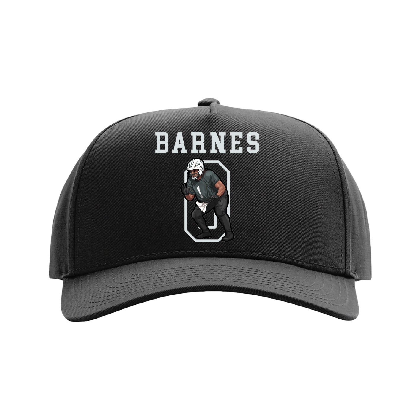 Full Fabric Five-Panel Champ Cap — Shirsey in Black