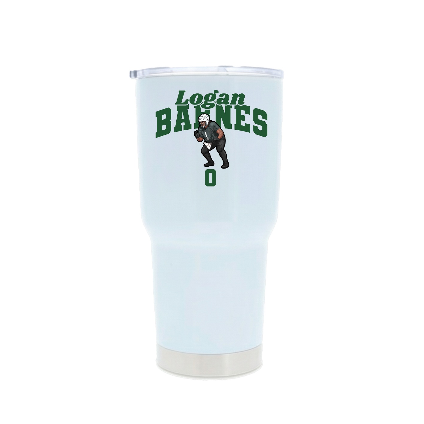 30oz Stainless Steel Tumbler — Signature Arch in White