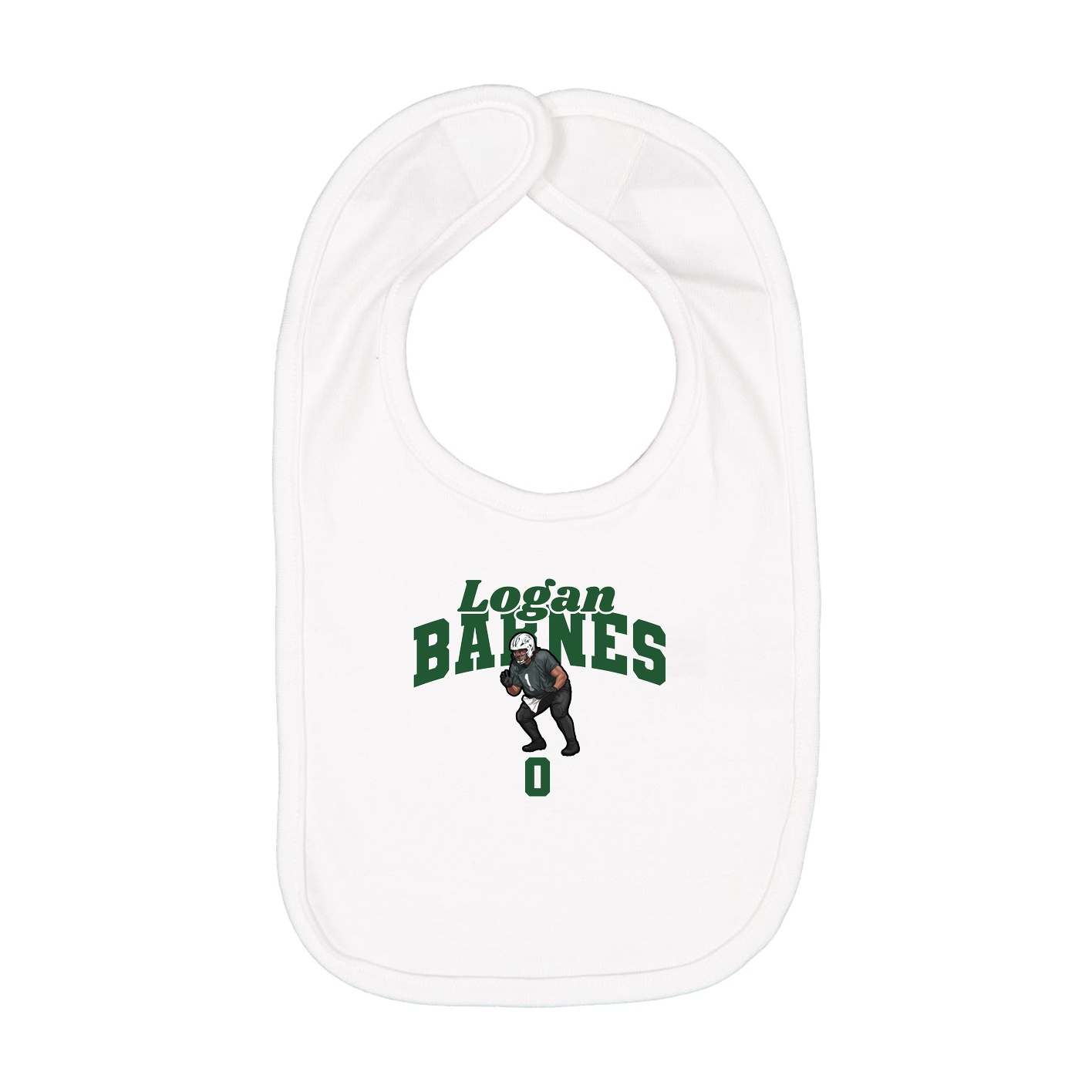 Infant Bib — Signature Arch in White