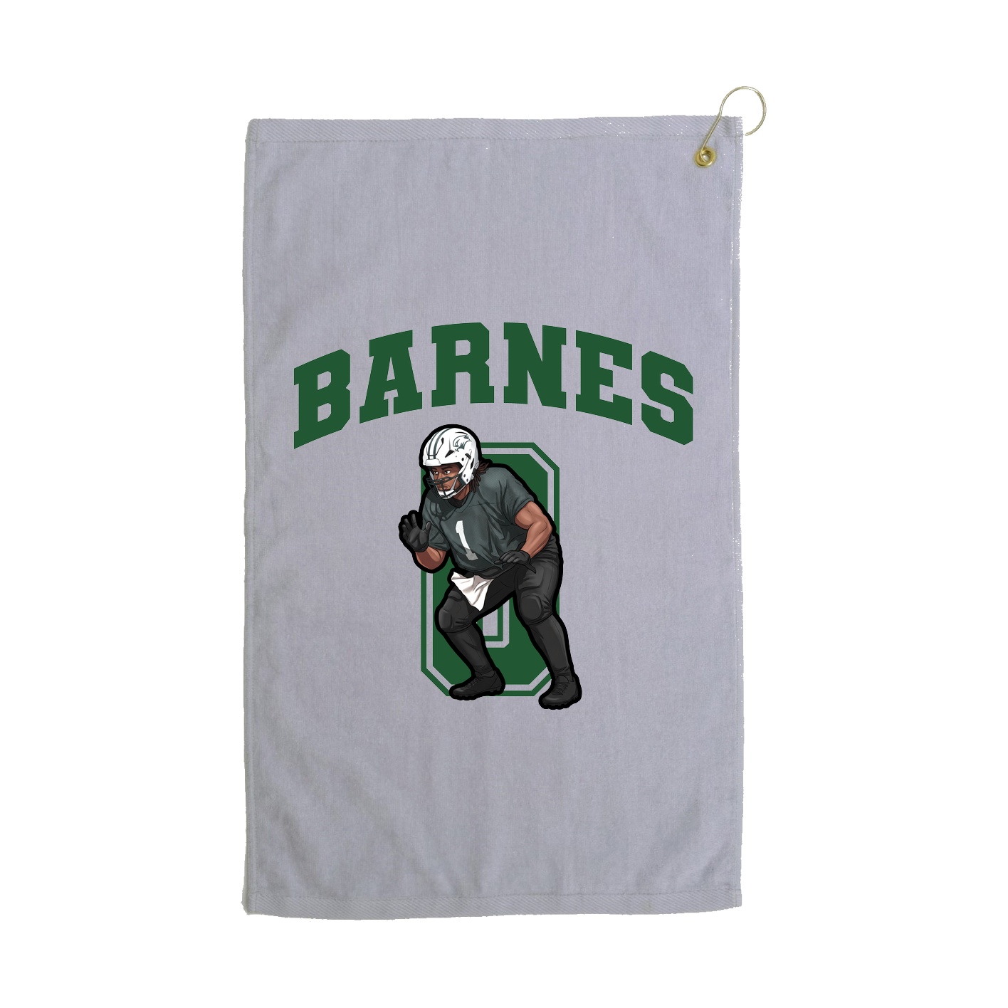 Golf Towel — Number in Grey