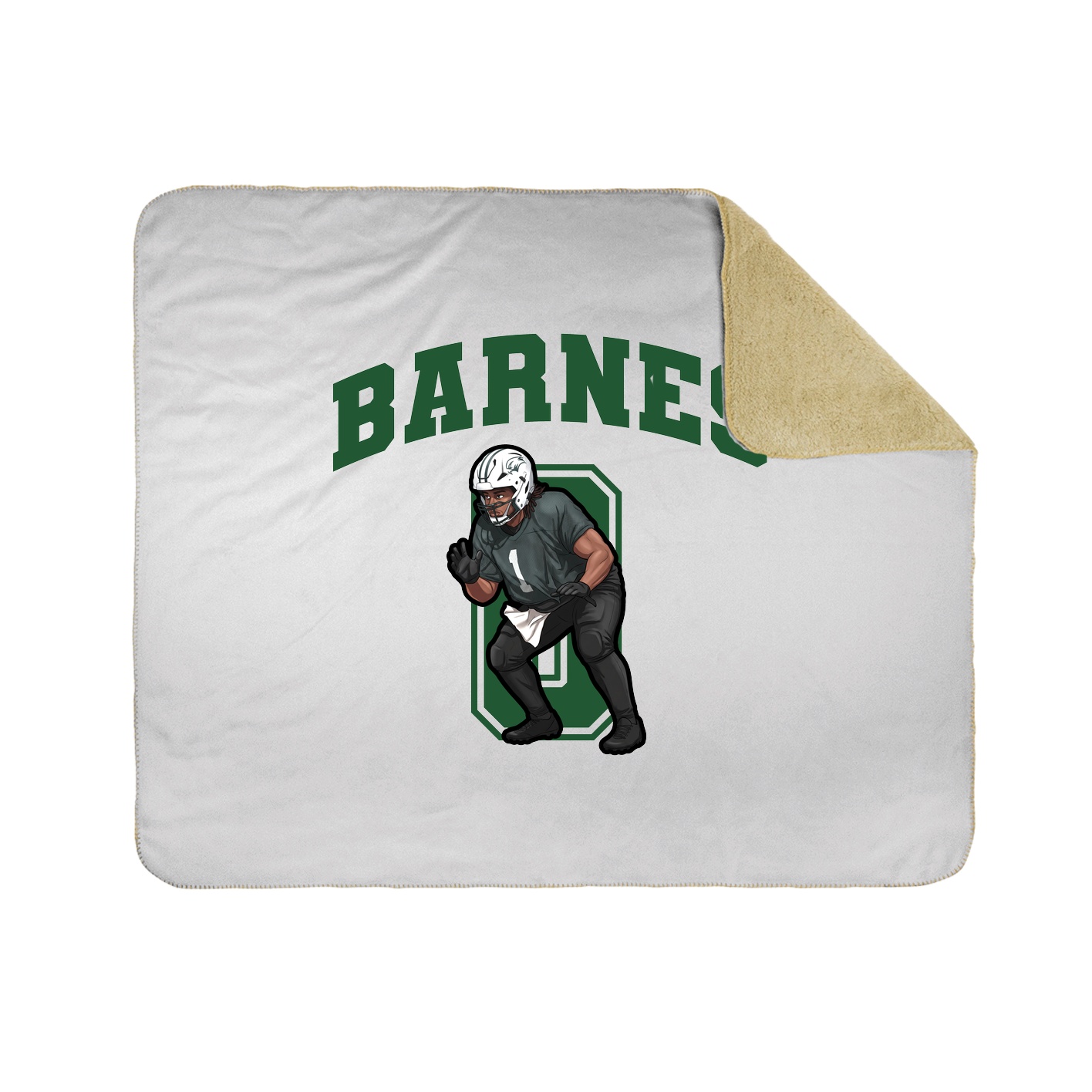 Throw Blanket — Number in White