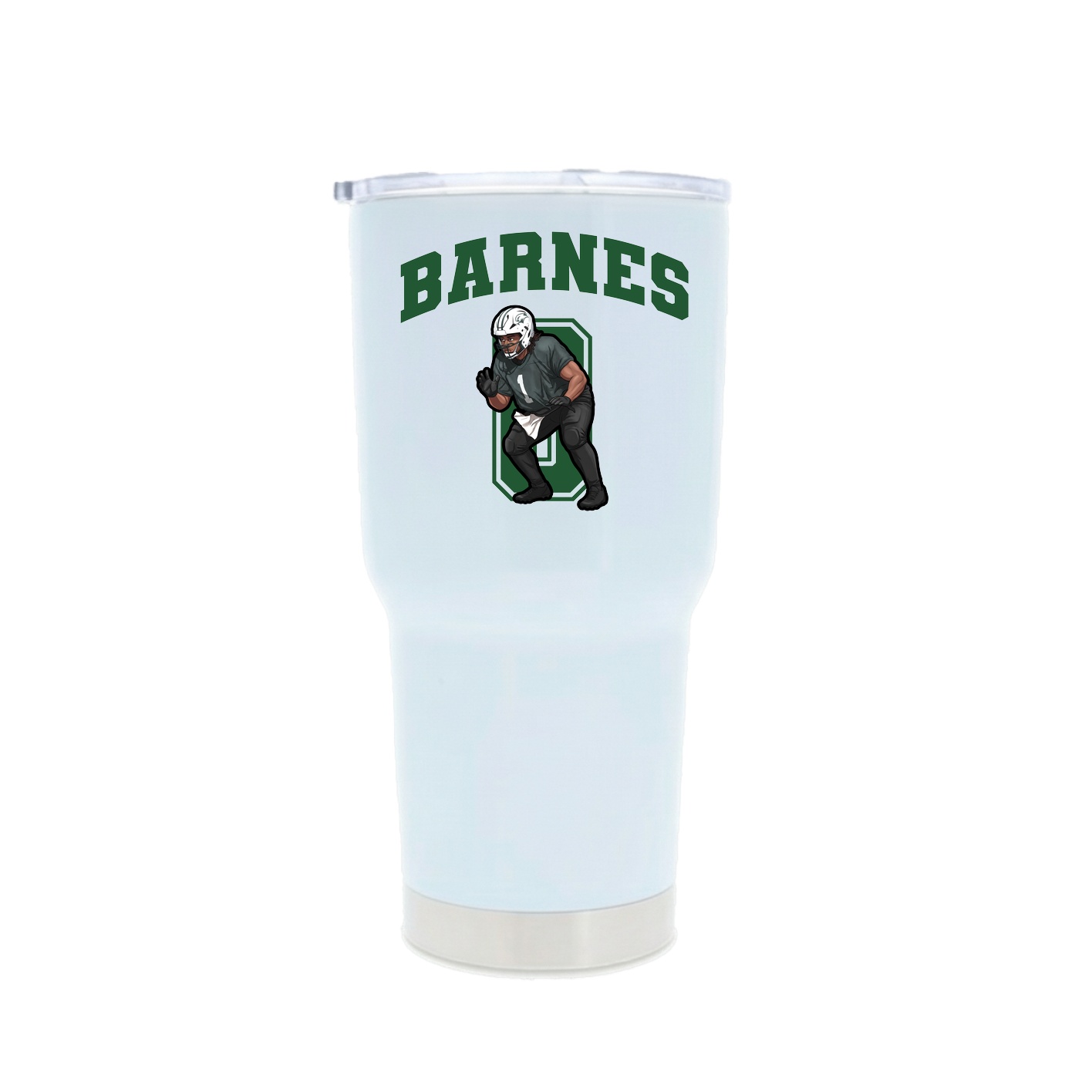 30oz Stainless Steel Tumbler — Number in White