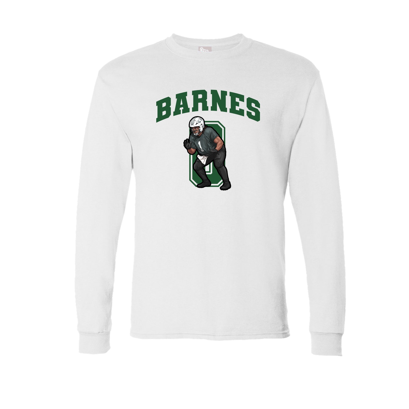 Long Sleeve Tee — Number in White